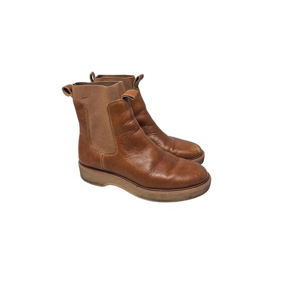 Madewell 8 Camryn Chelsea Boot Brown Leather Boho Minimalist Gorpcore Casual - Picture 4 of 5